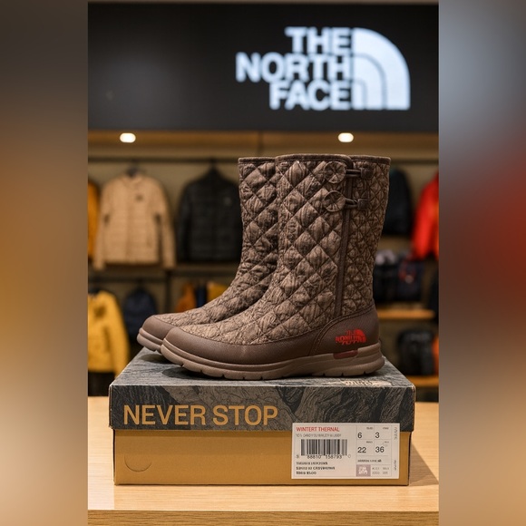 The North Face Shoes - The North Face Brown Quilted Winter Boots